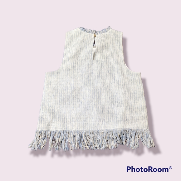 Mudpie Tweed Fringe Sleeveless Top - Picture 2 of 4